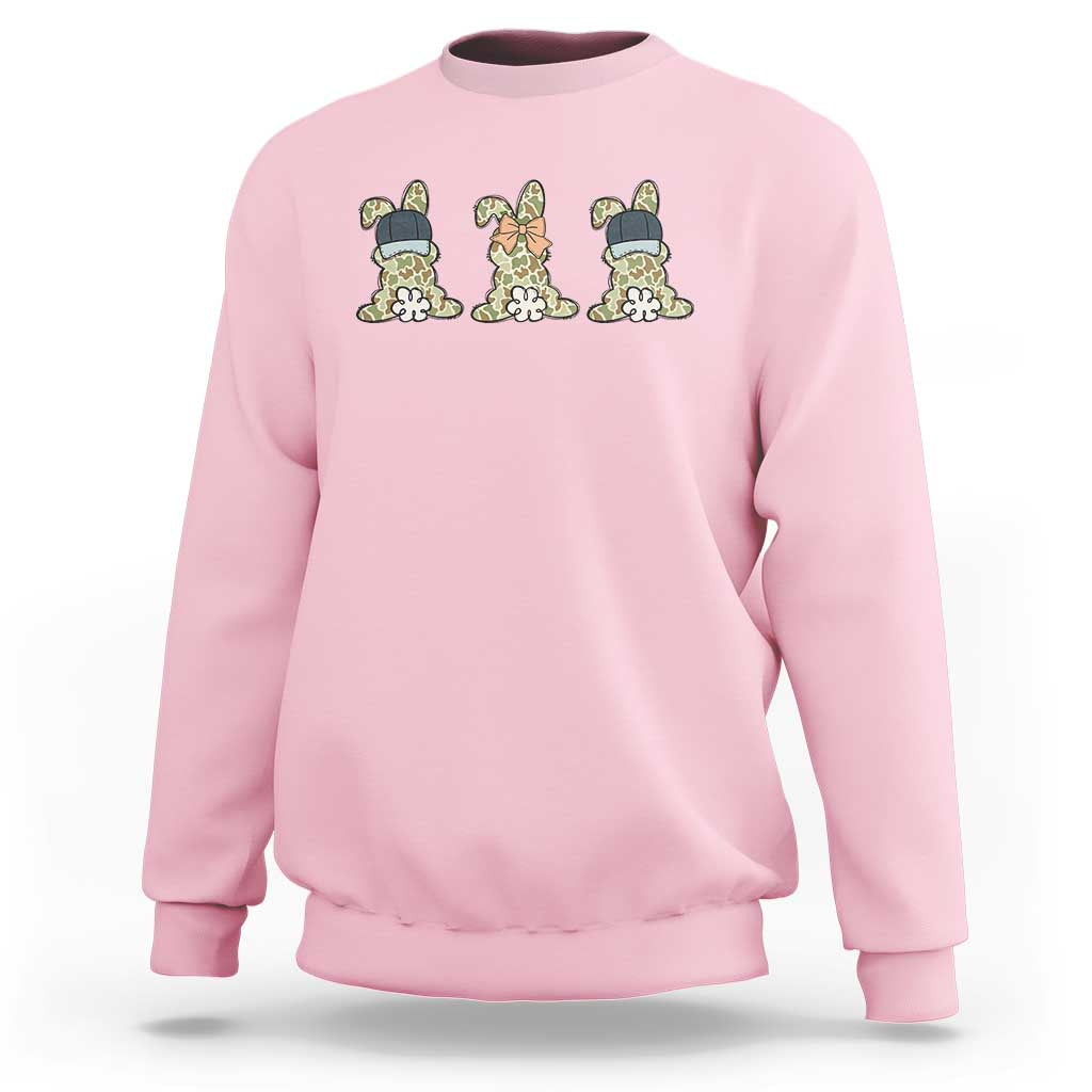 Camo Easter Bunny Sweatshirt Funny Hunter Easter Gift