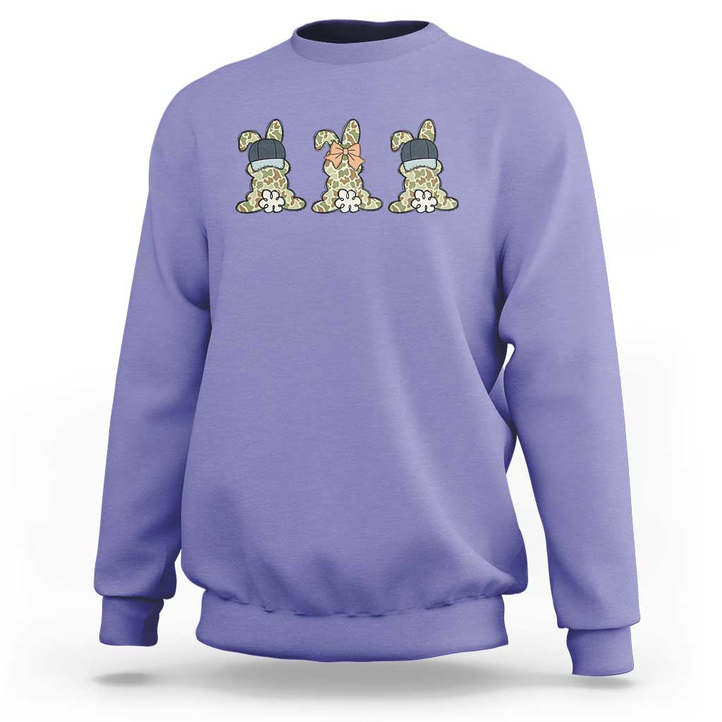 Camo Easter Bunny Sweatshirt Funny Hunter Easter Gift