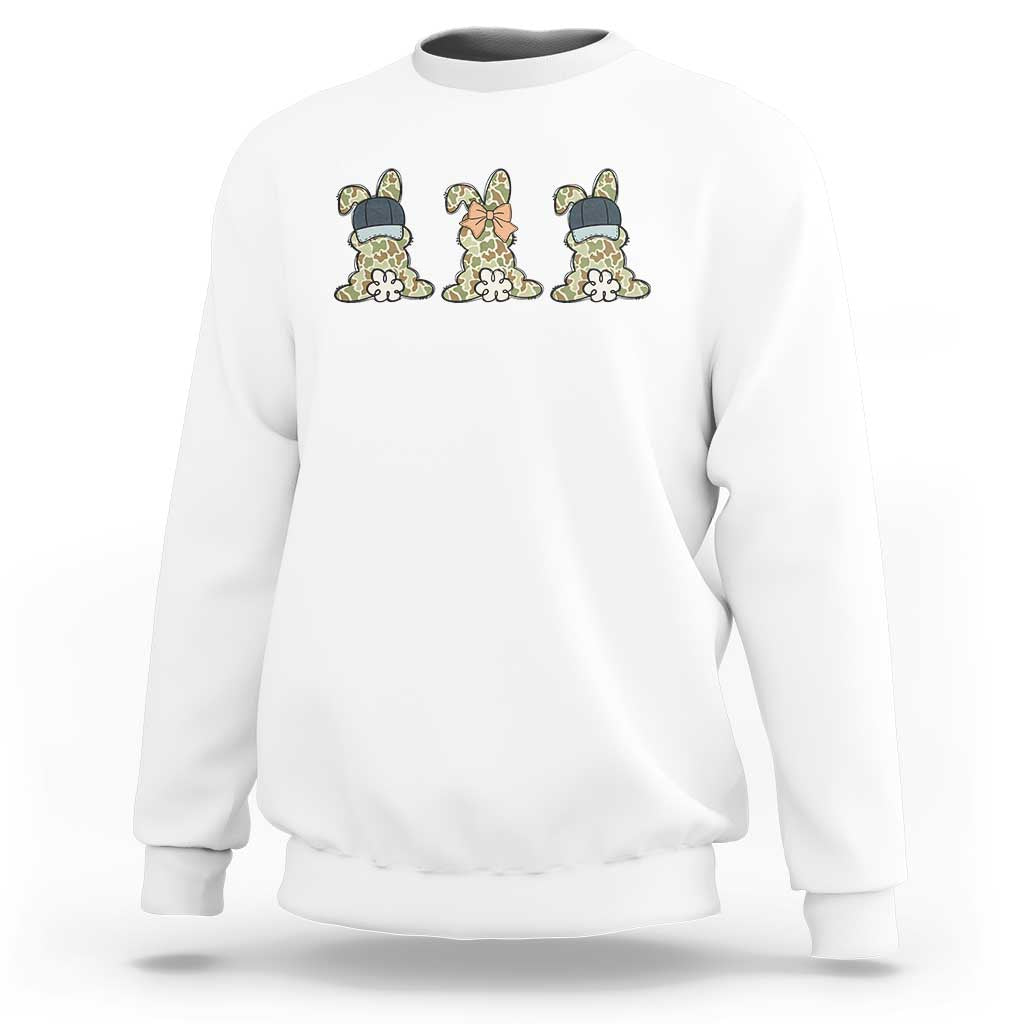 Camo Easter Bunny Sweatshirt Funny Hunter Easter Gift