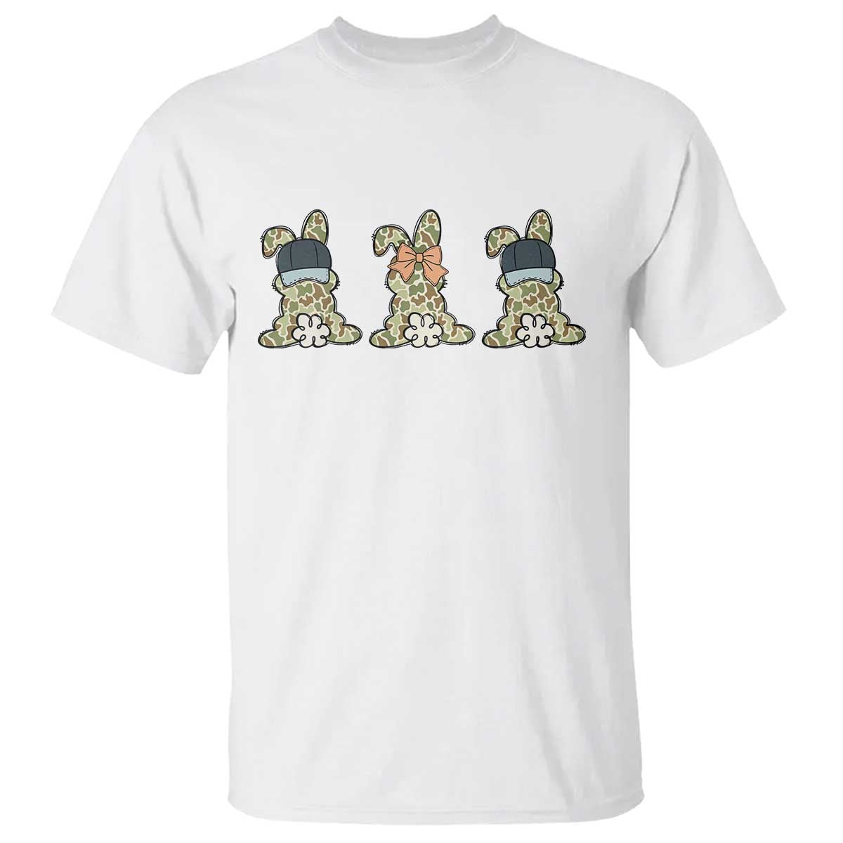 Camo Easter Bunny T Shirt Funny Hunter Easter Gift
