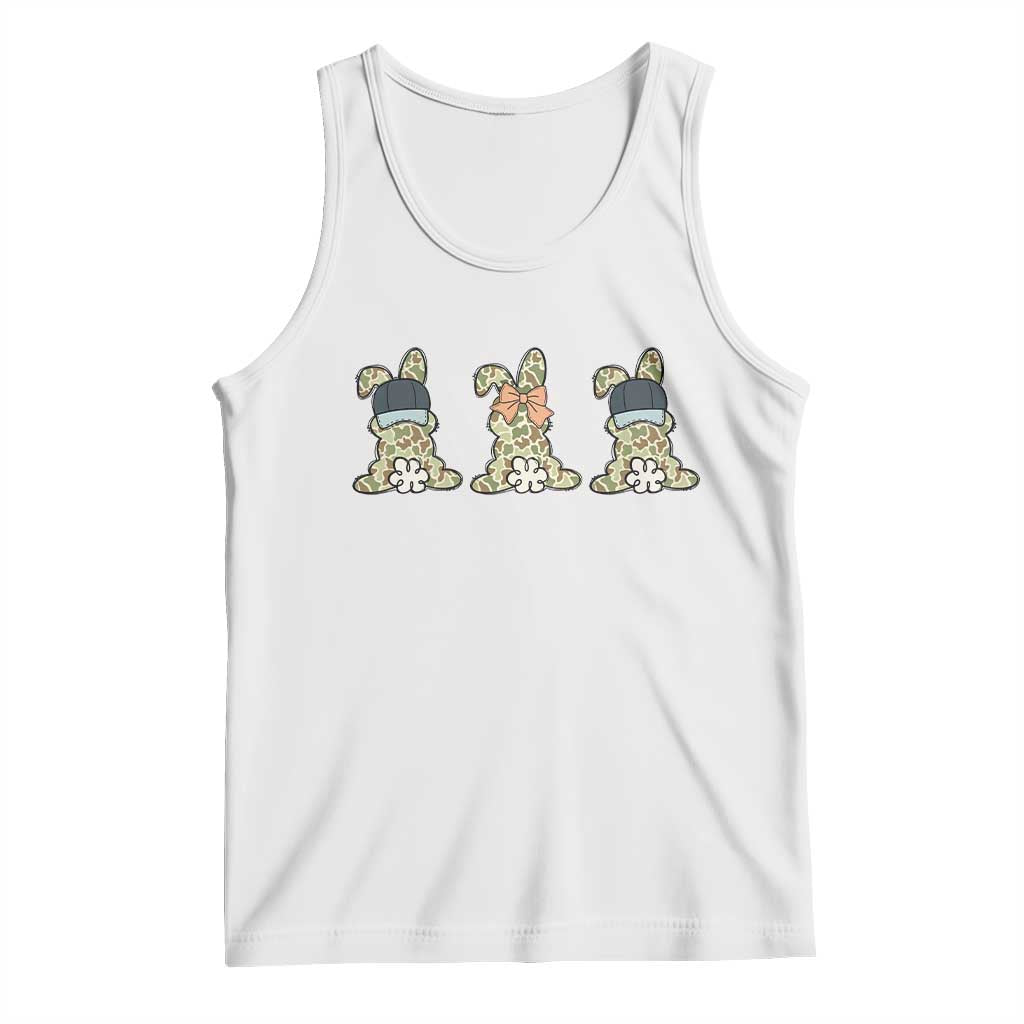 Camo Easter Bunny Tank Top Funny Hunter Easter Gift