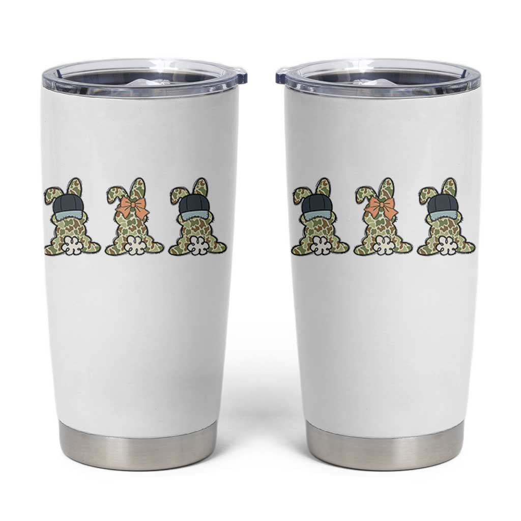 Camo Easter Bunny Tumbler Cup Funny Hunter Easter Gift