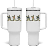 Camo Easter Bunny Tumbler With Handle Funny Hunter Easter Gift