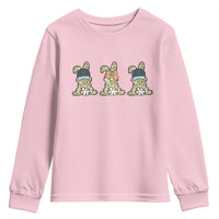 Camo Easter Bunny Youth Sweatshirt Funny Hunter Easter Gift