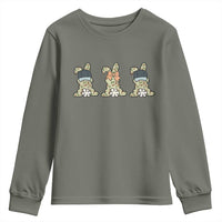 Camo Easter Bunny Youth Sweatshirt Funny Hunter Easter Gift
