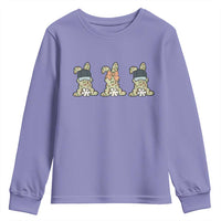 Camo Easter Bunny Youth Sweatshirt Funny Hunter Easter Gift