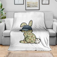 Camouflage Bunny Throw Blanket Funny Hunter Easter Gift