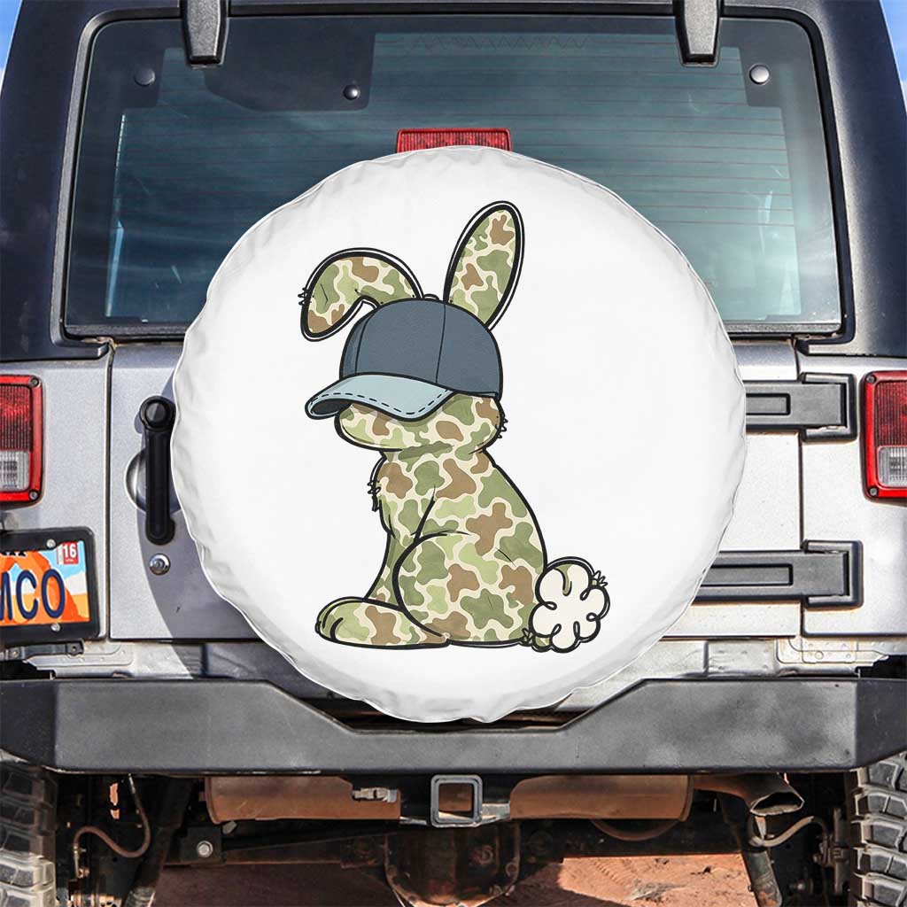 Camouflage Bunny Spare Tire Cover Funny Hunter Easter Gift