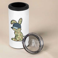 Camouflage Bunny 4 in 1 Can Cooler Tumbler Funny Hunter Easter Gift