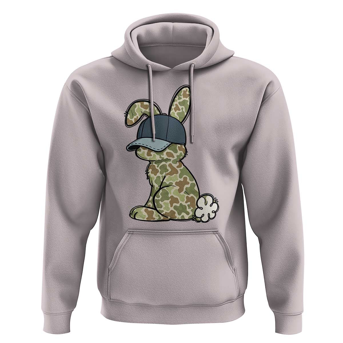 Camouflage Bunny Hoodie Funny Hunter Easter Gift
