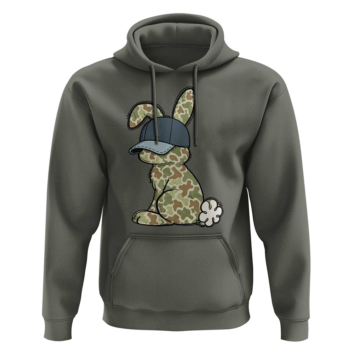 Camouflage Bunny Hoodie Funny Hunter Easter Gift
