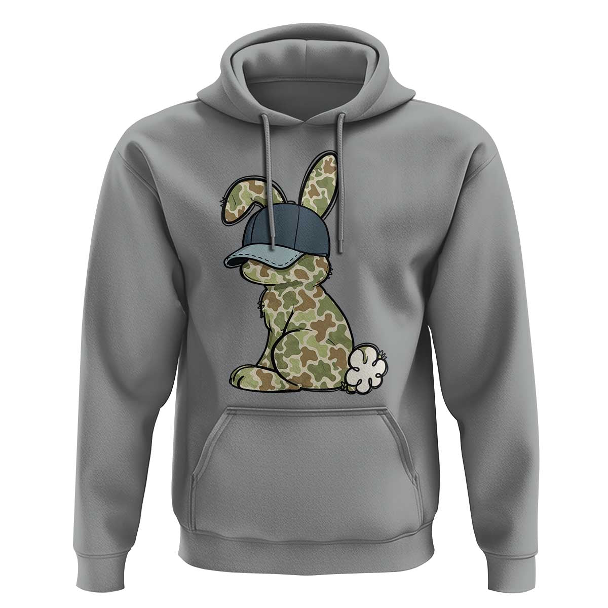 Camouflage Bunny Hoodie Funny Hunter Easter Gift