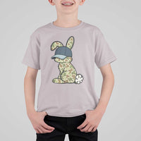 Camouflage Bunny T Shirt For Kid Funny Hunter Easter Gift