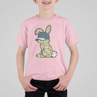 Camouflage Bunny T Shirt For Kid Funny Hunter Easter Gift