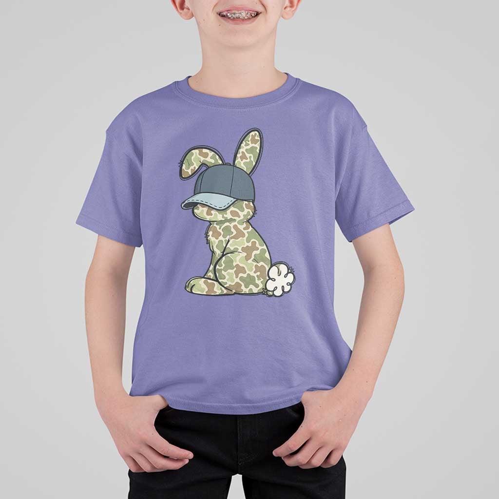 Camouflage Bunny T Shirt For Kid Funny Hunter Easter Gift