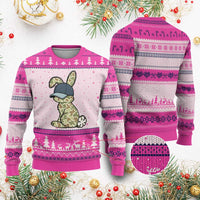 Camouflage Bunny Ugly Christmas Sweater Funny Hunter Easter Gift