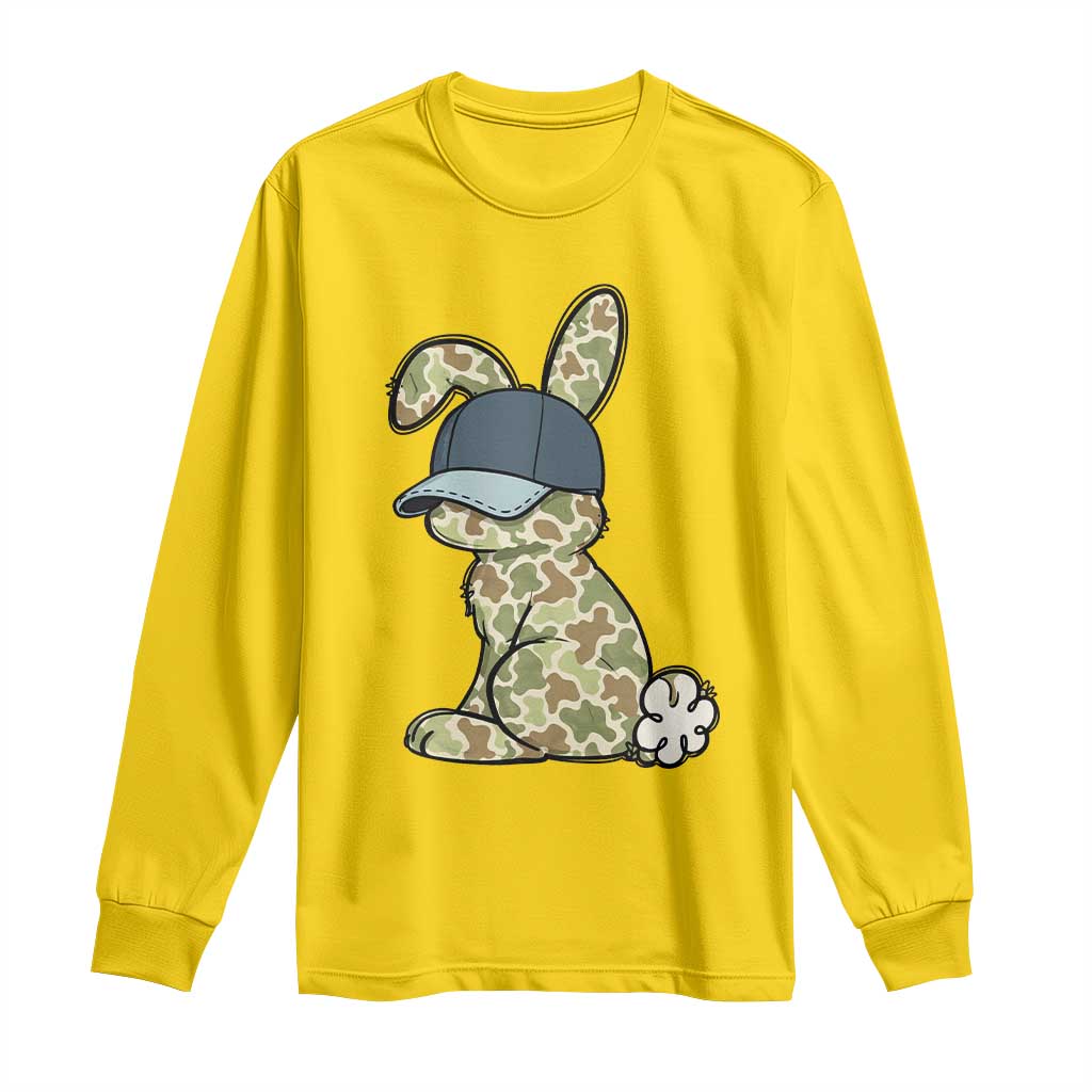 Camouflage Bunny Long Sleeve Shirt Funny Hunter Easter Gift