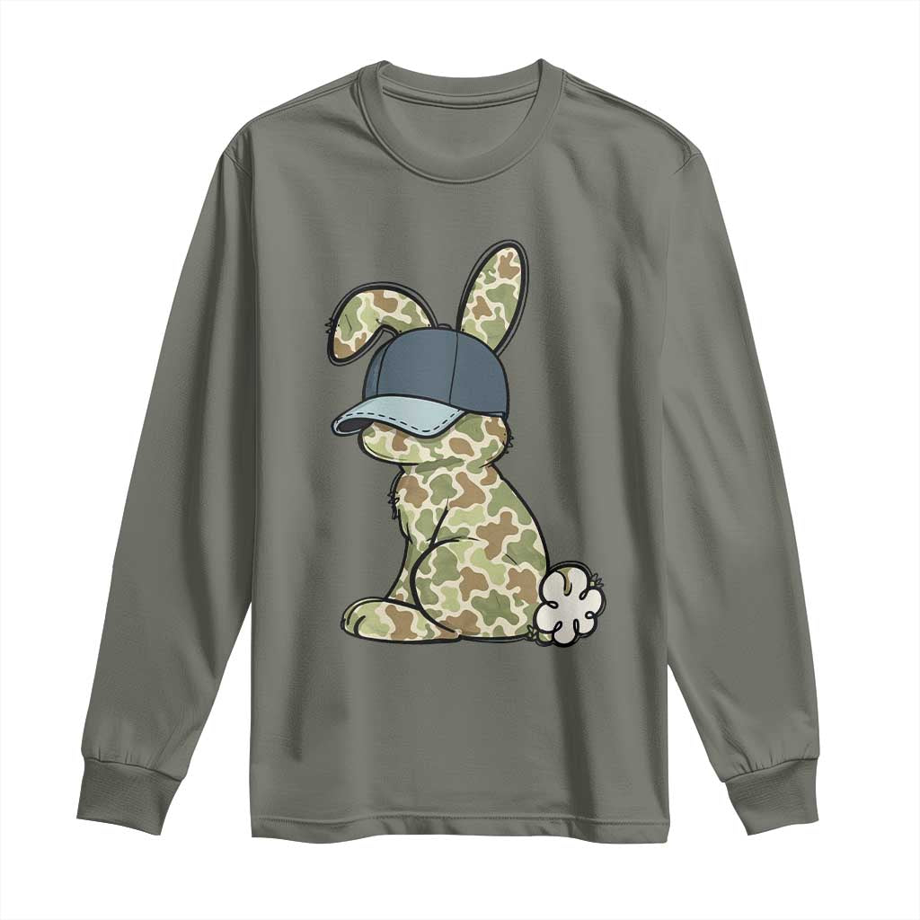 Camouflage Bunny Long Sleeve Shirt Funny Hunter Easter Gift