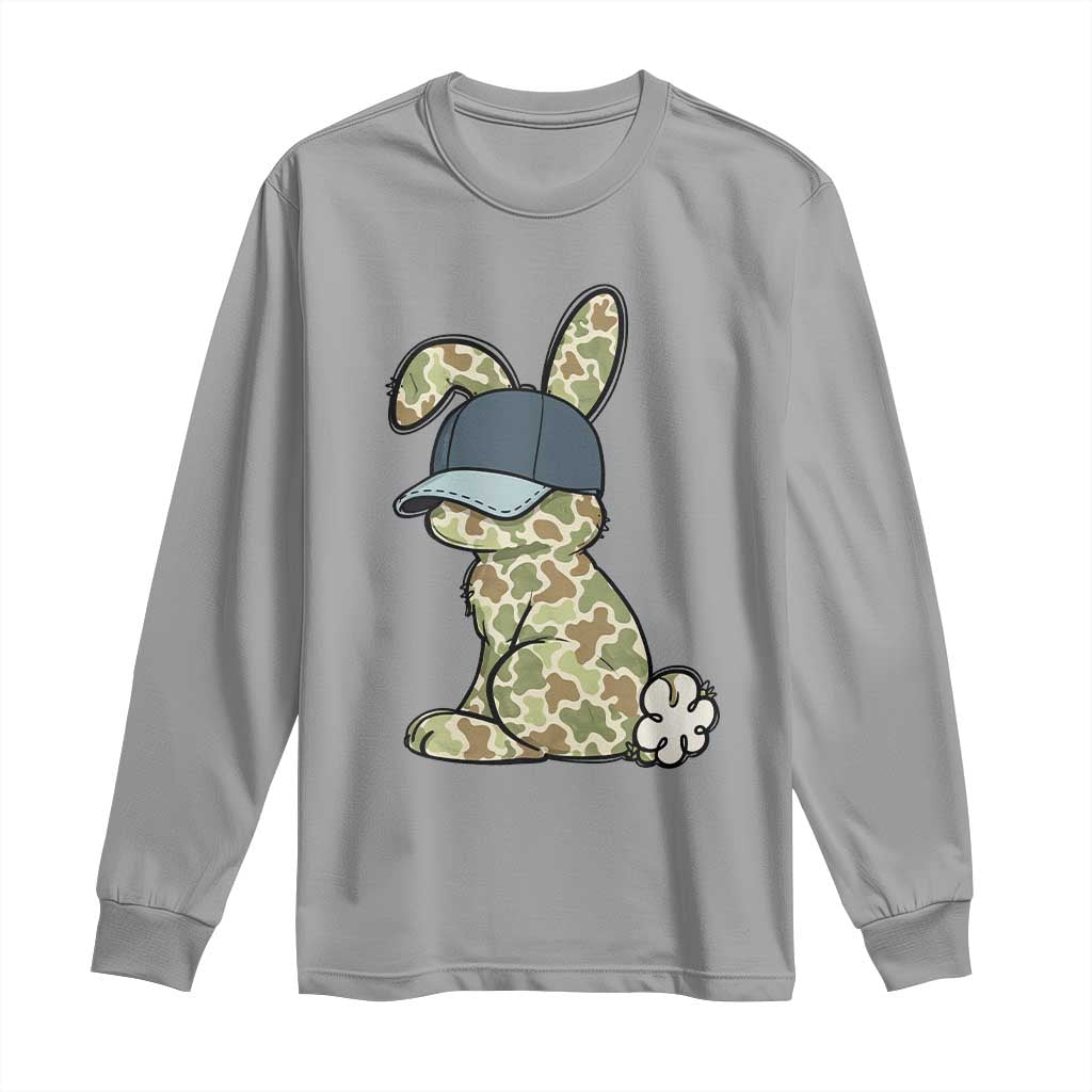 Camouflage Bunny Long Sleeve Shirt Funny Hunter Easter Gift