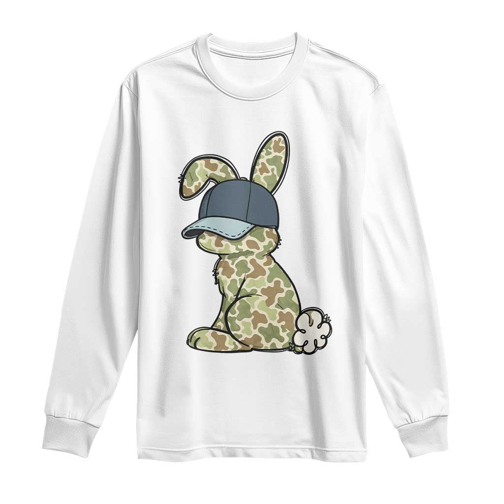 Camouflage Bunny Long Sleeve Shirt Funny Hunter Easter Gift
