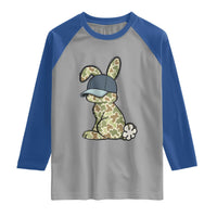 Camouflage Bunny Raglan Shirt Funny Hunter Easter Gift