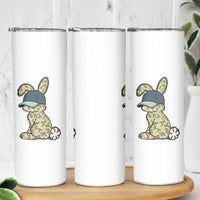 Camouflage Bunny Skinny Tumbler Funny Hunter Easter Gift