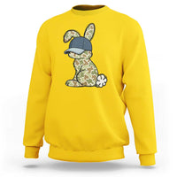 Camouflage Bunny Sweatshirt Funny Hunter Easter Gift