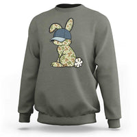 Camouflage Bunny Sweatshirt Funny Hunter Easter Gift