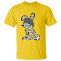 Camouflage Bunny T Shirt Funny Hunter Easter Gift