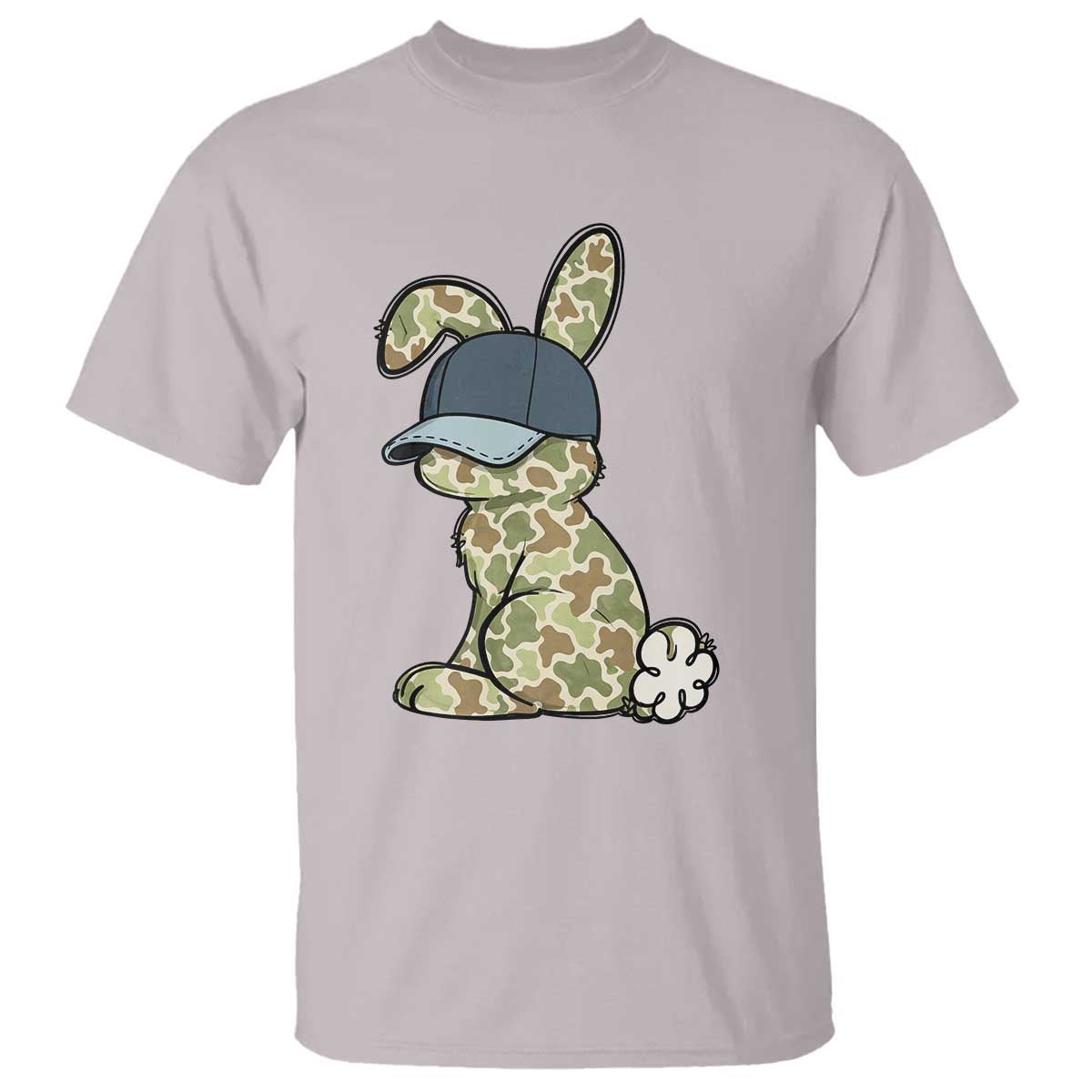 Camouflage Bunny T Shirt Funny Hunter Easter Gift
