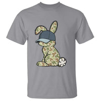 Camouflage Bunny T Shirt Funny Hunter Easter Gift