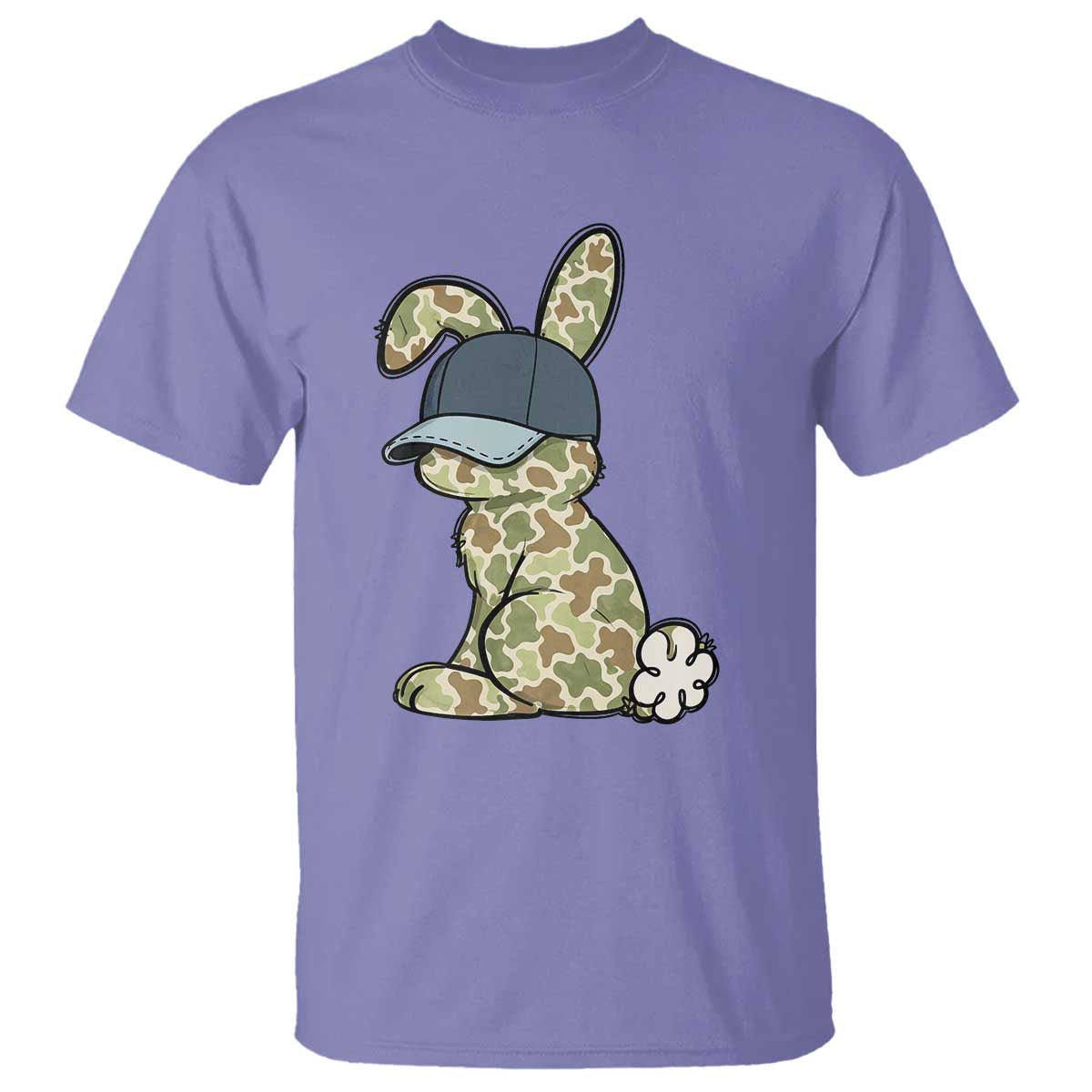 Camouflage Bunny T Shirt Funny Hunter Easter Gift