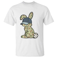 Camouflage Bunny T Shirt Funny Hunter Easter Gift