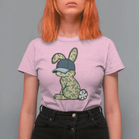 Camouflage Bunny T Shirt For Women Funny Hunter Easter Gift