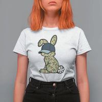 Camouflage Bunny T Shirt For Women Funny Hunter Easter Gift