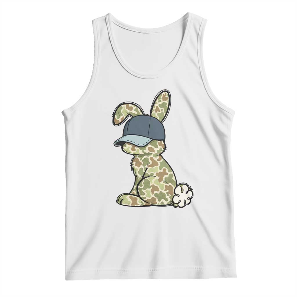 Camouflage Bunny Tank Top Funny Hunter Easter Gift