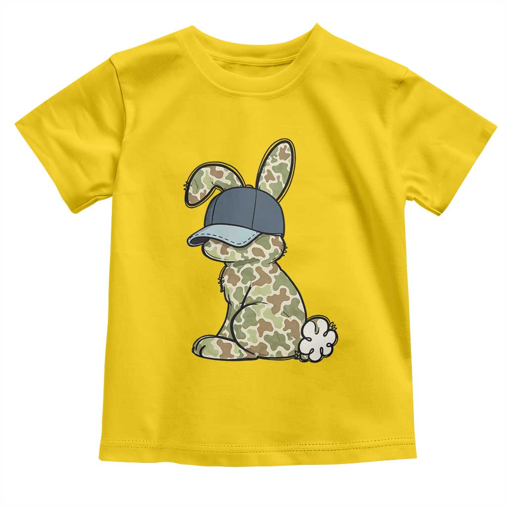 Camouflage Bunny Toddler T Shirt Funny Hunter Easter Gift