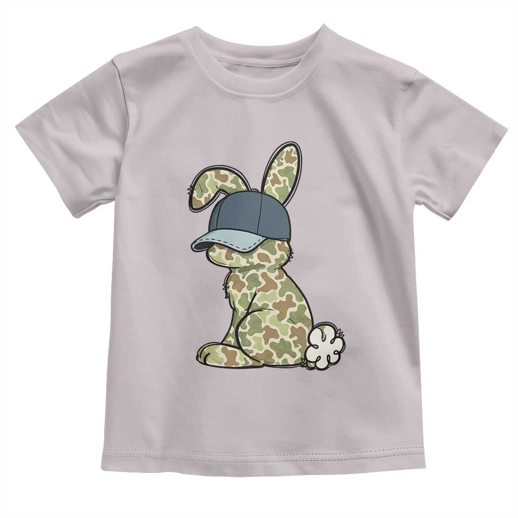 Camouflage Bunny Toddler T Shirt Funny Hunter Easter Gift