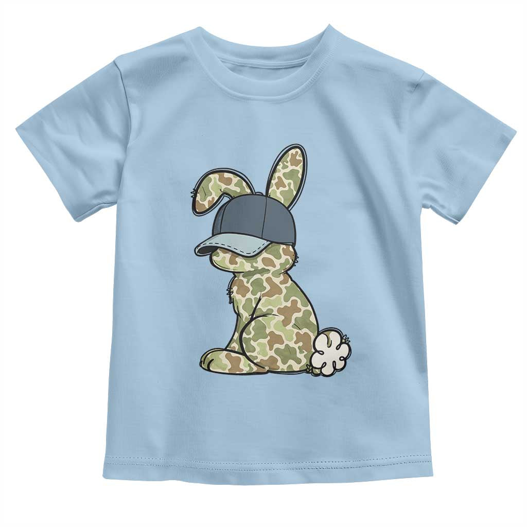Camouflage Bunny Toddler T Shirt Funny Hunter Easter Gift