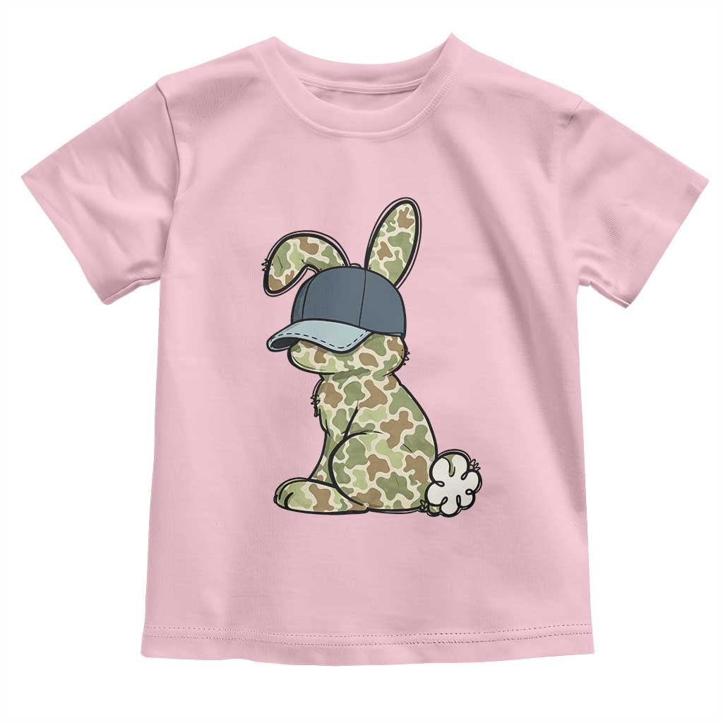 Camouflage Bunny Toddler T Shirt Funny Hunter Easter Gift