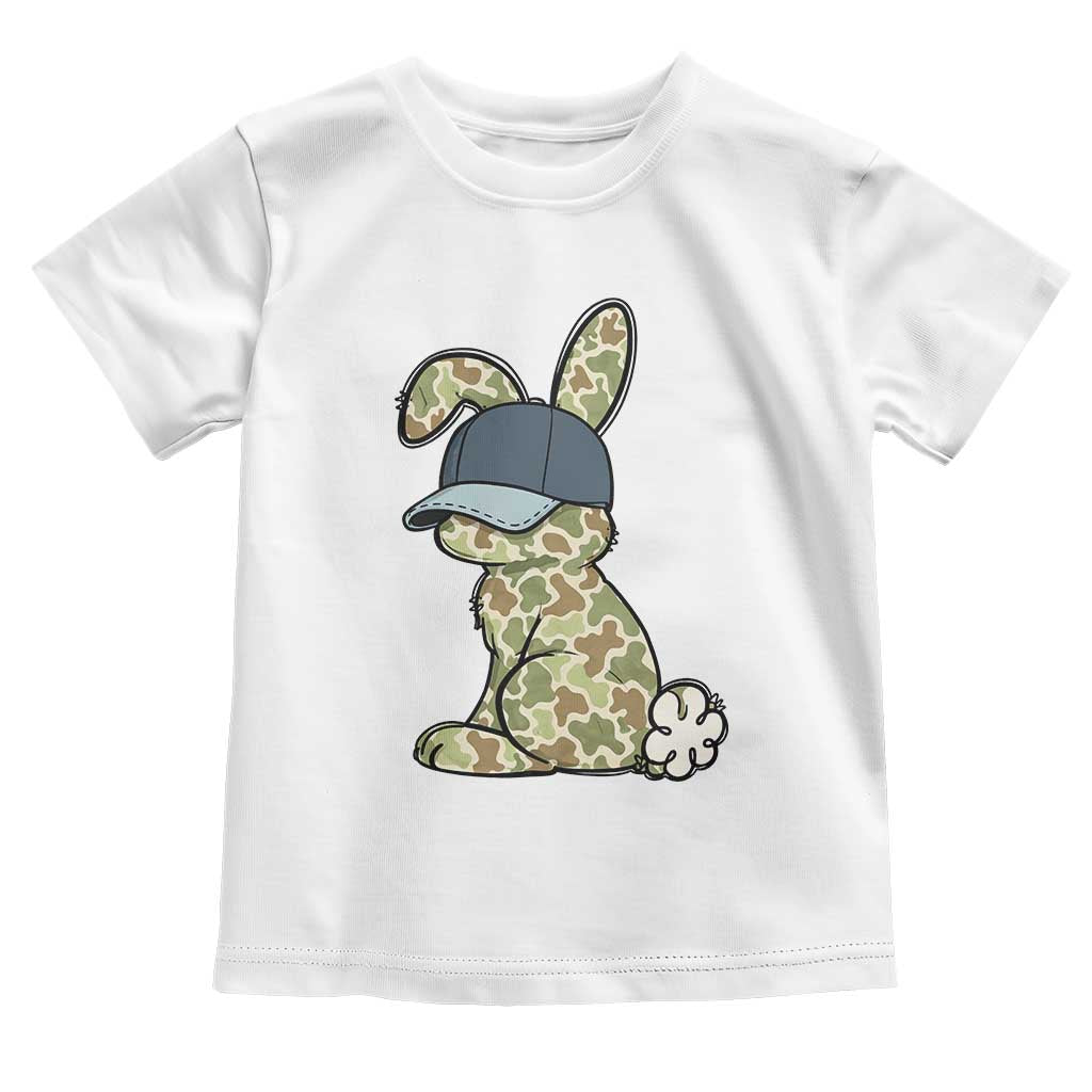Camouflage Bunny Toddler T Shirt Funny Hunter Easter Gift