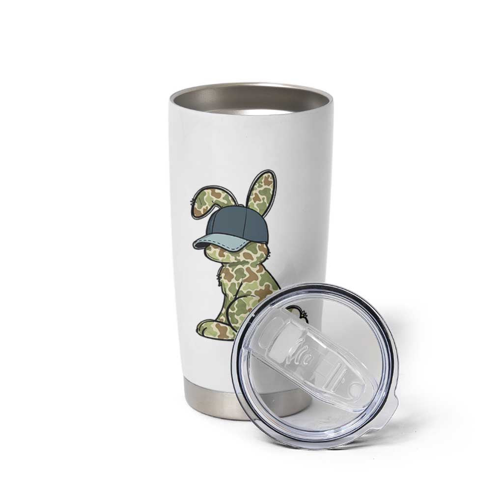 Camouflage Bunny Tumbler Cup Funny Hunter Easter Gift
