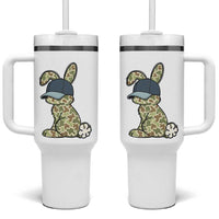 Camouflage Bunny Tumbler With Handle Funny Hunter Easter Gift