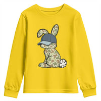 Camouflage Bunny Youth Sweatshirt Funny Hunter Easter Gift