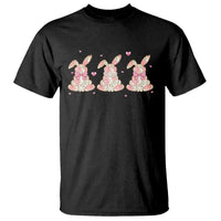 Floral Bunny Easter T Shirt Shabby Chic Rose Pattern