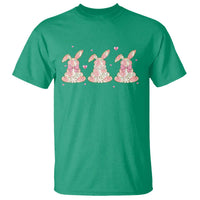 Floral Bunny Easter T Shirt Shabby Chic Rose Pattern
