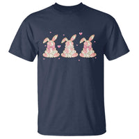 Floral Bunny Easter T Shirt Shabby Chic Rose Pattern