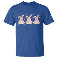 Floral Bunny Easter T Shirt Shabby Chic Rose Pattern