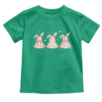 Floral Bunny Easter Toddler T Shirt Shabby Chic Rose Pattern