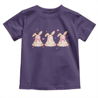 Floral Bunny Easter Toddler T Shirt Shabby Chic Rose Pattern